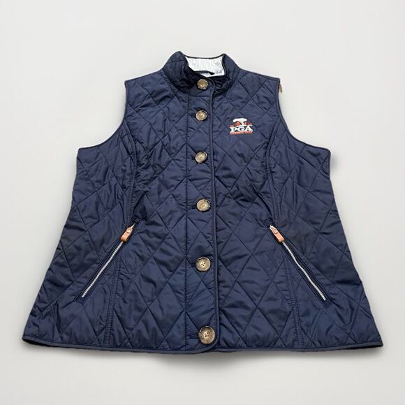 Lauren Ralph Lauren Jackets & Blazers - Ralph Lauren Womens Navy 2020 PGA Harding Park Quilted Button Full Zip Vest XL